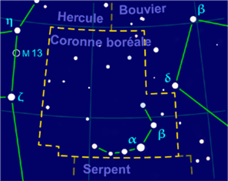 dessin de la constellation de la couronne_boreale