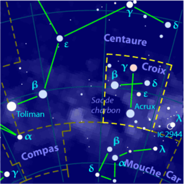 dessin de la constellation de la Croix_sud